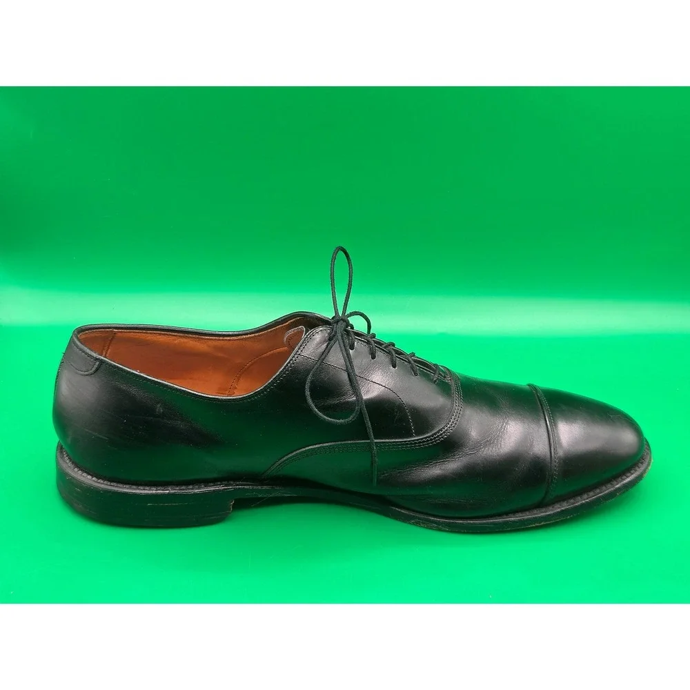 Allen Edmonds Park Avenue Black Leather Cap Toe Oxford Dress Shoes Mens 14 EEE